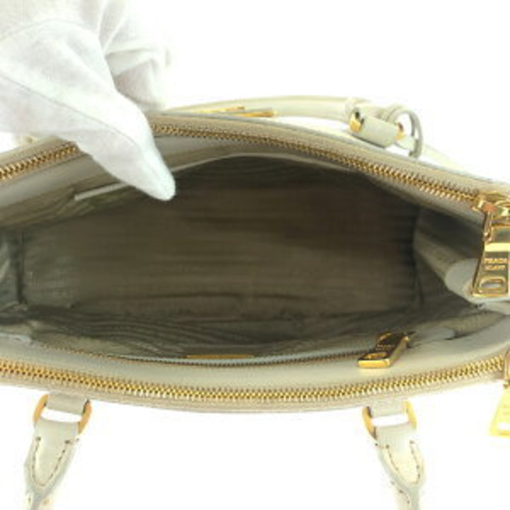 Prada Galleria Bag Triangular White Shoulder Leat… - image 8